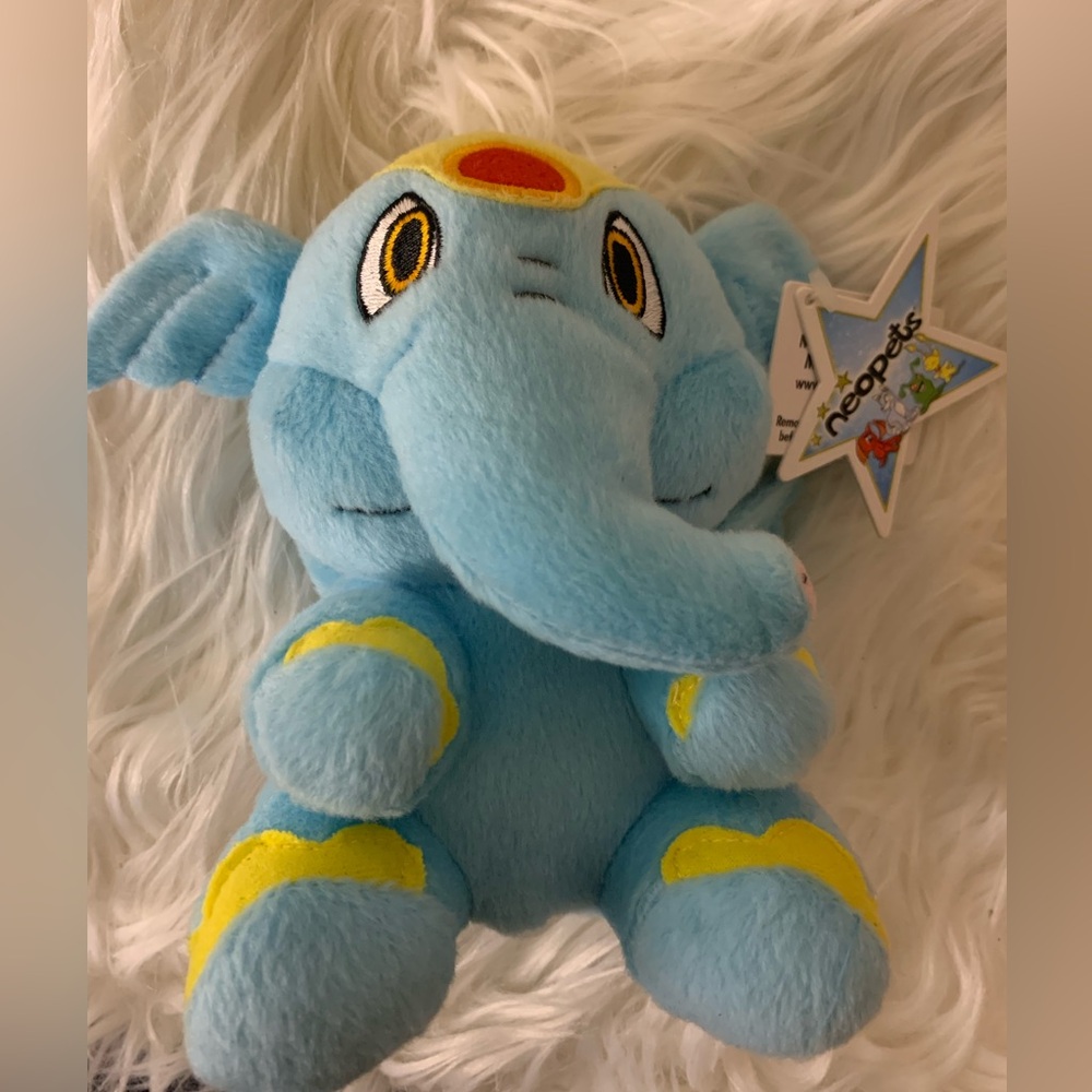 Neopets Blue and Yellow Elephante Plush Toy